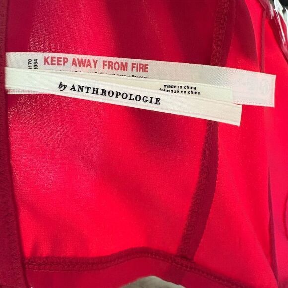 Anthropologie Satin Red Bow-Front Bandeau Tube Top Size M - Picture 7 of 9